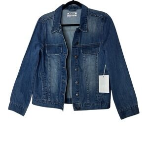 One‎ Teaspoon Denim Jean Jacket Women's Small Blue Relaxed Pockets Classic New